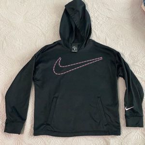 Black Small Nike Dri Fit Hoodie Loose Fit With Thumb Holes